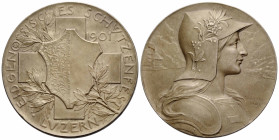 Schützentaler & Schützenmedaillen / Shooting talers & Shooting medals Luzern / Lucerne
 Silbermedaille / Silver medal 1901. 45.0 mm. Luzern. Eidgenös...