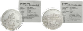 Schützentaler & Schützenmedaillen / Shooting talers & Shooting medals Obwalden
 50 Franken 2023 37.0 mm. Kantonalschützenfest / Cantonal Shooting Fes...