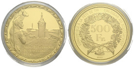 Schützentaler & Schützenmedaillen / Shooting talers & Shooting medals Schaffhausen
 500 Franken / 500 Francs 2014 33.0 mm. Gold 1/2 oz. 0.999. Schütz...