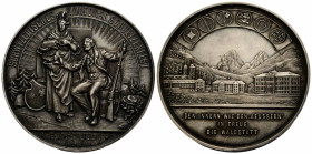 Schützentaler & Schützenmedaillen / Shooting talers & Shooting medals Schwyz
 Silbermedaille / Silver medal 1889. 46.0 mm. Einsiedeln. Schwyzerisches...