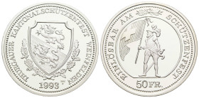 Schützentaler & Schützenmedaillen / Shooting talers & Shooting medals Thurgau / Thurgovia
 50 Franken / 50 Francs 1993. 37 mm. Silber / Silver 0.900....