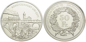 Schützentaler & Schützenmedaillen / Shooting talers & Shooting medals Uri
 50 Franken / 50 Francs 2011. 37 mm. Silber / Silver 0.900. Schützentaler e...