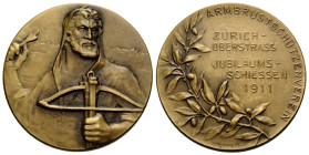 Schützentaler & Schützenmedaillen / Shooting talers & Shooting medals Zürich / Zurich
Bronzemedaille / Bronze medal 1911. 30.0 mm. Zürich-Oberstrass....