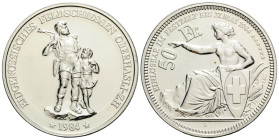 Schützentaler & Schützenmedaillen / Shooting talers & Shooting medals Zürich / Zurich
 50 Franken / 50 Francs 1984. 37 mm. Silber / Silver 0.900. Sch...