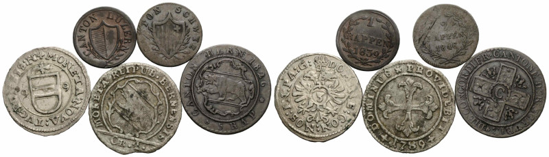 Lot
 Diverse Münzen 1789 / 1799 / 1826 / 1839 / 1846. Lot aus 5 Stücke mit eine...