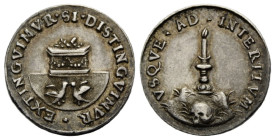 o. J. / ND. 17.25 mm. Eventuell Trauermünze / Possibly funeral coin. Legend. EXTIN GVIMVR SI SISTINGVIMVR EXTINGVINVR VSQVE AD INTERITVM. Sehr schön +...