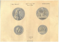 Kupferstiche / Copper engravings 19Jh. / 19th. century 16 Kupferstiche / 16 Copper engravings. Von Medaillen Schweiz und diverse Länder / From medals ...