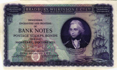 Grossbritannien Königreich / Kingdom
Bradbury, Wilkonson & Co. LTD. Varia o. J. / ND. ca. 203 x 120.0 mm, Werbung für Banknoten / Advertising for ban...