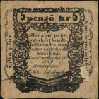 Ungarn Belagerungsgeld / Siege money
 5 Pengö 1849. 5 Pengö / Kronen. (Aufstand gegen Österreichische Monarchie / Uprising against Austrian Monarchy)...