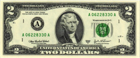 United States of America / USA United States Small Size Notes
 2 Dollars 2003/1995/1976/1963/1953/Serie of 1928G. Thomas Jefferson 1801-1809. Pick 51...