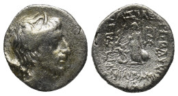 Kings of Cappadocia. Ariobarzanes II Philopator AR Drachm. Eusebeia-Mazaka (3.8 Gr. 15mm.)
Diademed head right 
Rev. Athena Nikephoros standing left; ...