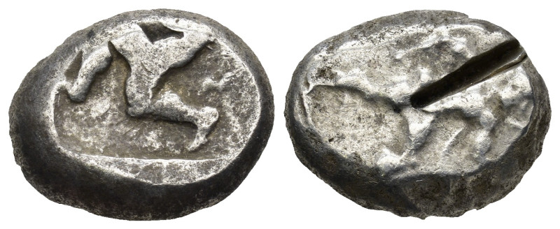 Pamphylia, Aspendos Circa 460-420 BC. AR Stater. (11 Gr. 19mm.) 
Helmeted, nude ...