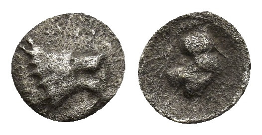 PAMPHYLIA, Side. 2nd-1st century BC. AR (0.15 Gr. 6mm.) 
Head of Athena right, w...