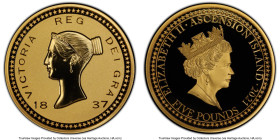 British Administration. Elizabeth II gold Proof "Bonomi Pattern - Victoria" 5 Pounds 2021 PR70 Deep Cameo PCGS, Commonwealth mint, KM-Unl. Mintage: 50...