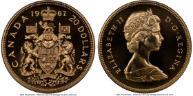 Elizabeth II gold Specimen "Confederation Centennial" 20 Dollars 1967 SP69 Cameo NGC, Royal Canadian mint, KM71. HID09801242017 © 2023 Heritage Auctio...