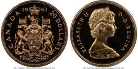 Elizabeth II gold Specimen "Confederation Centennial" 20 Dollars 1967 SP68 Cameo NGC, Royal Canadian mint, KM71. HID09801242017 © 2023 Heritage Auctio...