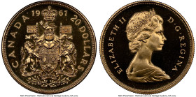 Elizabeth II gold Specimen "Confederation Centennial" 20 Dollars 1967 SP67 Cameo NGC, Royal Canadian mint, KM71. HID09801242017 © 2023 Heritage Auctio...