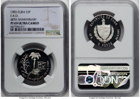 Republic silver Proof "FAO - 40th Anniversary" 5 Pesos 1985 PR69 Ultra Cameo NGC Havana mint, KM146. Mintage: 500. HID09801242017 © 2023 Heritage Auct...