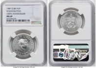 Republic silver "100th Anniversary of the Souvenir Peso" 5 Pesos 1987 MS69 NGC, KM166. HID09801242017 © 2023 Heritage Auctions | All Rights Reserved
