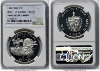 Republic silver Proof "Death of Carlos J. Finlay" 5 Pesos 1988 PR69 Ultra Cameo NGC, Havana mint, KM221. HID09801242017 © 2023 Heritage Auctions | All...