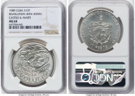 Republic silver "30th Anniversary of Revolution - Castro & Marti" 10 Pesos (1 oz) 1989 MS68 NGC, KM242.1. HID09801242017 © 2023 Heritage Auctions | Al...