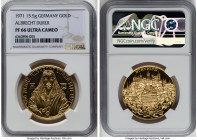 "Albrecht Durer 500th Birthday" gold Proof Medal 1971 PF66 Ultra Cameo NGC, KM-Unl, 15.5gm. HID09801242017 © 2023 Heritage Auctions | All Rights Reser...