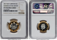 Elizabeth II gilt-silver Proof "Nations of the Crown" Pound 2017 PR70 Ultra Cameo NGC, KM1378a, S-J39. HID09801242017 © 2023 Heritage Auctions | All R...