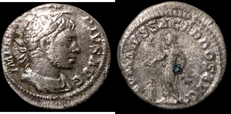 Elagabal. (222 AD). Denar. (18mm, 2,72g) Rome. Obv: IMP ANTONINVS PIVS AVG. laur...