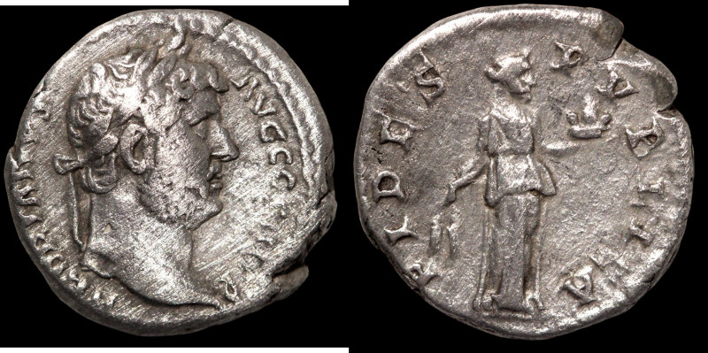 Fides publica on Hadrian's coin (Photo