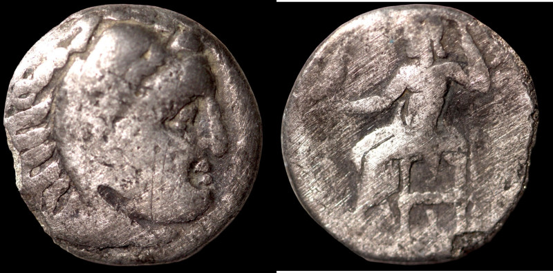 Alexander the great (336-323 BC) AR Drachm. (17mm, 3,43g) Obv: head of Alexander...