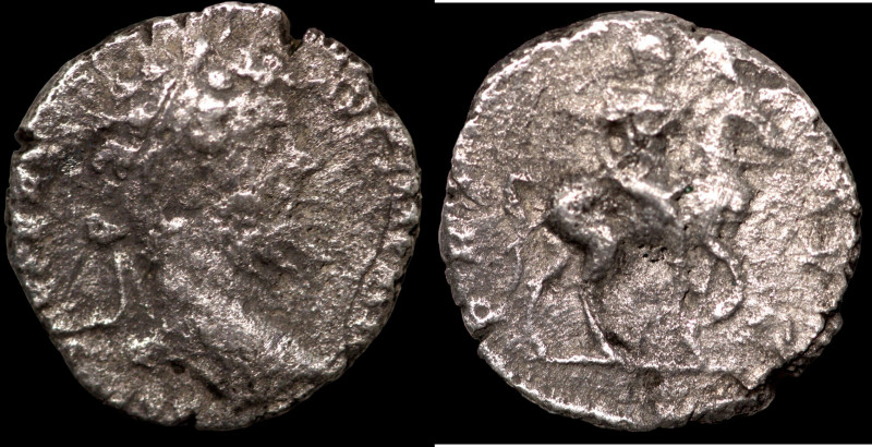 Septimius Severus. (197 AD). Denar. (17mm, 1,32g) Rome. Obv: laureate bust of Se...