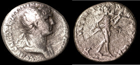Trajan. (98-117 AD). Denar. (18mm, 3,12g) Rome. Obv: IMP CAES NER TRAIAN OPTIM AVG GERM DAC. laureate bust of Trajan right. Rev: PARTHICO P M TR P COS...