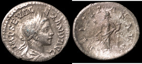 Severus Alexander. (222-235 AD). Denar. (17mm, 2,95g) Rome. Obv: IMP C M AVR SEV ALEXAND AVG. laureate bust of Severus Alexander right. Rev: FELICITAS...