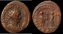 Diocletian. (285 AD). Æ Antoninian. (20mm, 3,33g) Antioch. Obv: IMP C C VAL DIOCLETIANVS P F AVG. radiate cuirassed bust of Diocletian right. Rev: IOV...