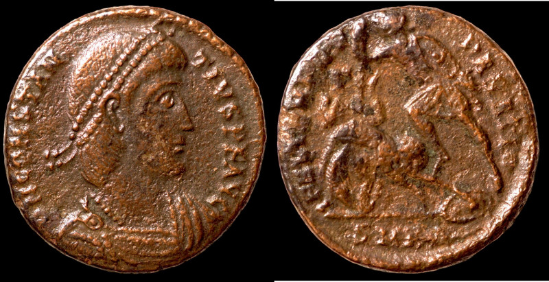 Constantinus II. (351-354 AD). Follis. (23mm, 5,34g) Antioch. Obv: D N CONSTANTI...