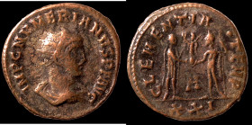 Numerian (282-283 AD). Æ Antoninian. (21mm, 3,47g) Antioch. Obv: IMP CM AVR NVMERIANVS NOB C. radiate cuirassed bust of Numerian right. Rev: CLEMENTIA...