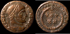 Constantinus I. (306-337 AD). Follis. (17mm, 3,13g) Antioch. Obv: CONSTANTINVS AVG. laureate bust of Constantinus right. Rev: DN CONSTANTINI MAX AVG /...