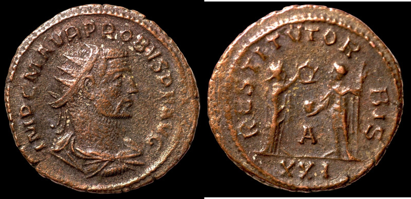 Probus. (276-282 AD). Æ Antoninian. (20mm, 2,99g) Antioch. Obv: IMP C M AVR PROB...