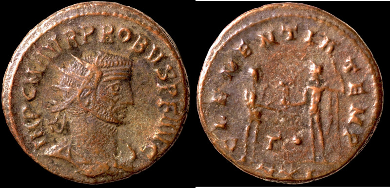Probus. (276-282 AD). Æ Antoninian. (20mm, 3,36g) Antioch. Obv: IMP C M AVR PROB...