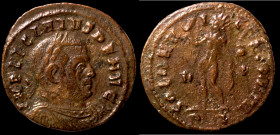 Licinius I. (315-316 AD). Follis. (20mm, 2,28g) Antioch. Obv: IMP C VAL LICIN LICINIVS P F AVG. laureate bust of Licinius right. Rev: SOLI INVICTO COM...
