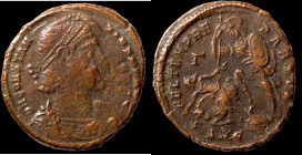 Constantinus II. (351-354 AD). Follis. (23mm, 5,42g) Antioch. Obv: D N CONSTANTIVS P F AVG. diademed bust of Constantinus right. Rev: FEL TEMP REPARAT...