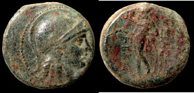 Seleukos II. Kallinikos (246-226 BC). Bronze Æ. (21mm, 8,84g) Antioch. Obv: head of Athena right. Rev: Apollo standing left.