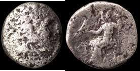 Alexander the Great. (336-323 BC) AR Drachm. (17mm, 3,81g) Obv: head of Alexander the great right. Rev: sitting Zeus holding eagle and scepter.