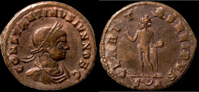 Constantinus II. (317-337 AD). Follis. (19mm, 3,53g) Antioch. Obv: CONSTANTINVS IVN NOB CAES. laureate bust of Constantinus right. Rev: CLARITAS REIPV...