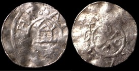Speyer. Otto II./III. (973-1002). Denar. (1,58g, 20mm). imperial and royal mint Speyer.