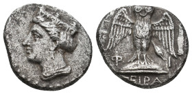 PONTOS. Amisos (as Peiraieos). AR Siglos (Circa 435-370 BC). Diog-, magistrate.
Obv: Head of Hera left, wearing ornamented stephanos.
Rev: Φ-Ι / ΠEI...
