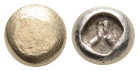Ionia - Ephesos - Electrum 1/12 Hekte. 7th century BC. Obv: plain. Rev: incuse square punch. Cf. Sear 3432 (1/48). 1.16 g, 6,9 mm.