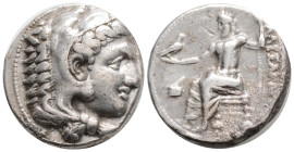 Greek, Kings of Macedon. Babylon. Alexander III "the Great" 336-323 BC. Tetradrachm AR,25,2 mm., 16,98 g.
Head of Herakles right, wearing lion skin he...