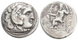 Greek
Kings of Thrace. Kolophon. Lysimachos 305-281 BC. In the name and types of Alexander III of Macedon.. Drachm Ar
16mm., 4 g. 18,4 mm.
Head of Her...