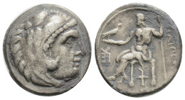 Kingdom of Macedon. Alexander III 'the Great' AR Drachm.
circa 310-301 BC. Head of Herakles right, wearing lion's skin / Zeus seated left; 17 mm. 3,98...